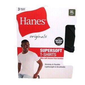 Hanes Originals Size LARGE 3 PACK Super Soft T-Shirts Assorted Colors New